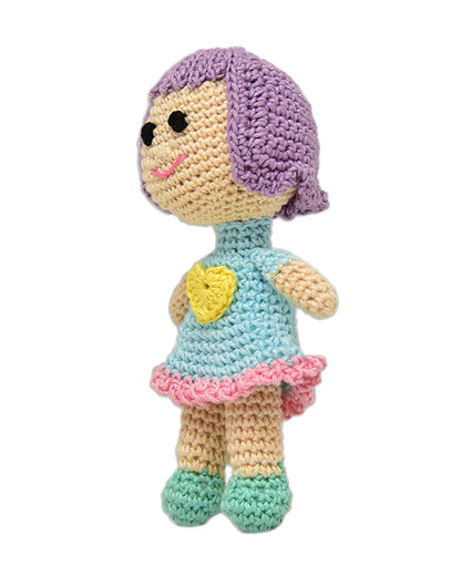 Happy Threads Kind Crochet Doll-Handcrafted-Assorted Color-Easily Washable-3M+