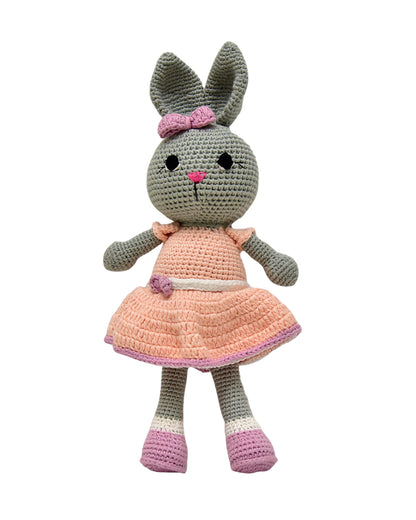 Happy Threads Blossom the Bunny Soft Toy-Easily Washable-Plush Cuddly Toy For Newborn