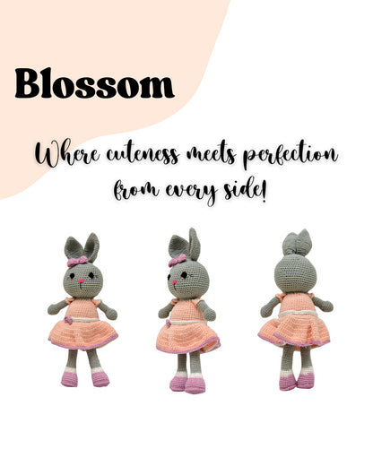 Happy Threads Blossom the Bunny Soft Toy-Easily Washable-Plush Cuddly Toy For Newborn