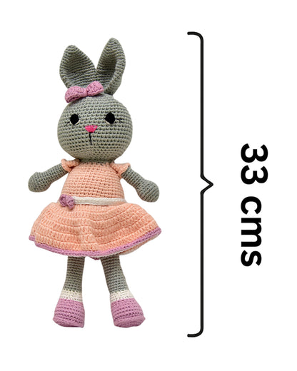 Happy Threads Blossom the Bunny Soft Toy-Easily Washable-Plush Cuddly Toy For Newborn