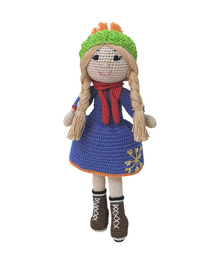 Happy Threads Shaylah Crochet Doll-Handcrafted-Easily Washable-6M+
