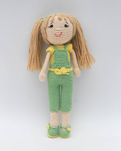 Happy Threads Nickey Crochet Doll-Handcrafted-Easily Washable-6M+