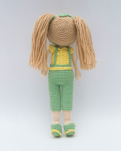 Happy Threads Nickey Crochet Doll-Handcrafted-Easily Washable-6M+