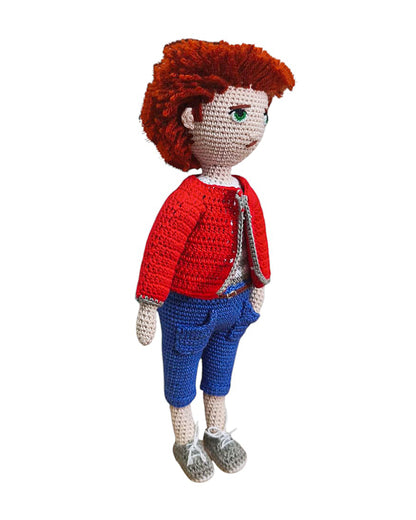 Happy Threads Jack Crochet Boy Doll-Handcrafted-Easily Washable-6M+