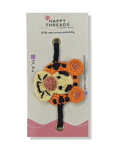 Happy Threads Tiger Handmade Crochet Rakhi Band-For Infants