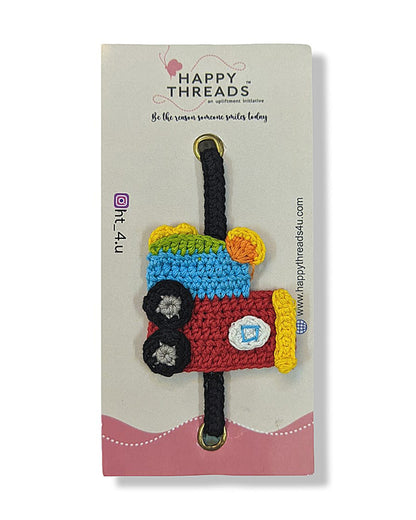 Happy Threads Exclusive Train Handmade Crochet Rakhi Band-For Infants