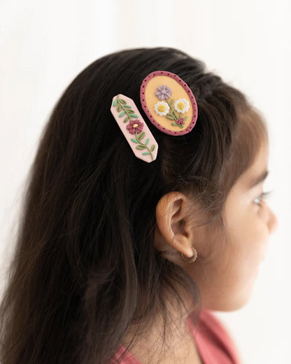 Rattle & Co. Multicolor Headbands-Polymer Clay-Embroidered-Pack of 2-For Infants