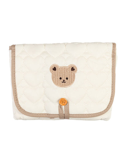 Kicks & Crawl Foldable Diaper Changing Mat-With Soft Quilted Design-Baby Bear