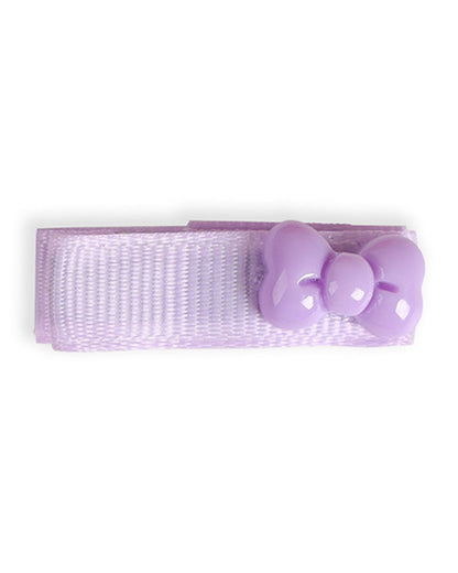 Kicks & Crawl Lavender Hair Clips-Bear Bloom-Metal-Pack of 5-For Infants
