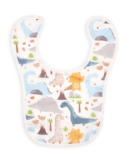Kicks & Crawl Boys N Drool Reusable Plastic Bibs-Pack of 3 - Velcro Closure with Food Catching Pouch - For Infants