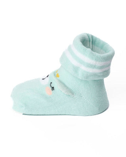 Kicks & Crawl Light Blue Socks-Chick Cubs-Cotton & Polyester-Pack of 2-For Infants