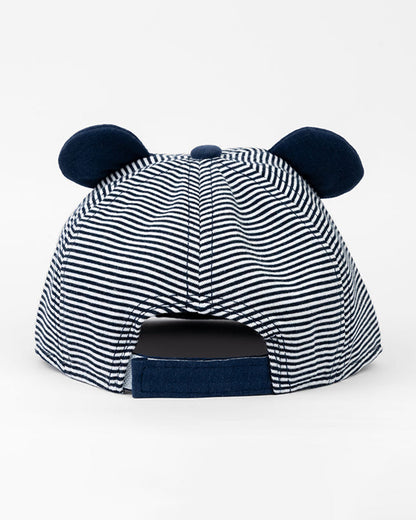Kicks & Crawl Navy Blue Cap-Chilly Snugs-Cotton-For Infants