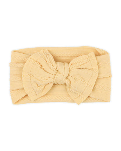 Kicks & Crawl Tan & Yellow Headbands-Creamy Dreamy-Cotton Blend-Pack of 2-For Infants