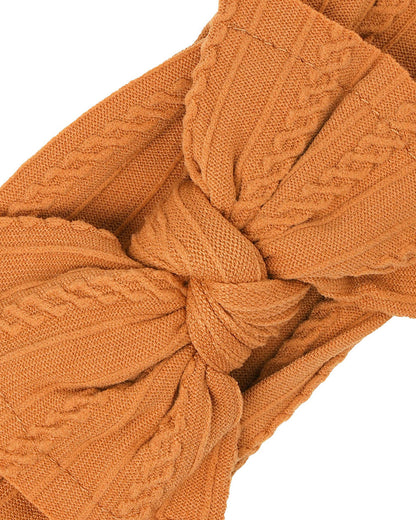 Kicks & Crawl Tan & Yellow Headbands-Creamy Dreamy-Cotton Blend-Pack of 2-For Infants