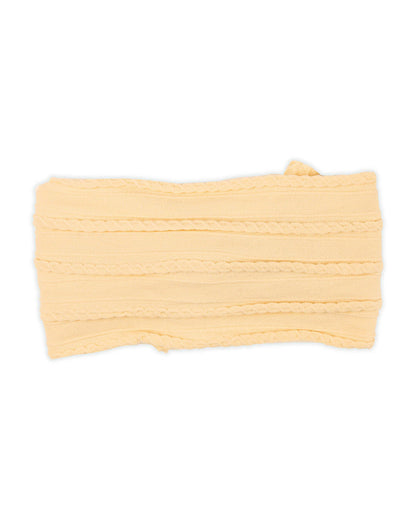 Kicks & Crawl Tan & Yellow Headbands-Creamy Dreamy-Cotton Blend-Pack of 2-For Infants