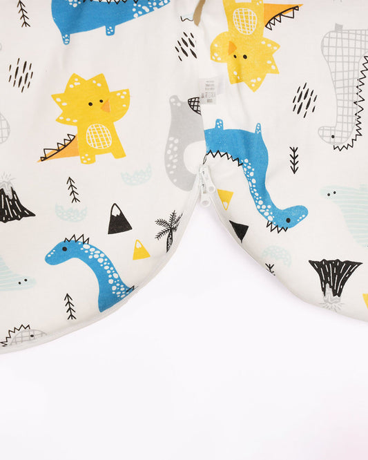 Kicks & Crawl Dino World Baby Sleeping Nest-Equipped With Velcro Harness-With 3-Way Zip For Easy Change-Newborn Bed