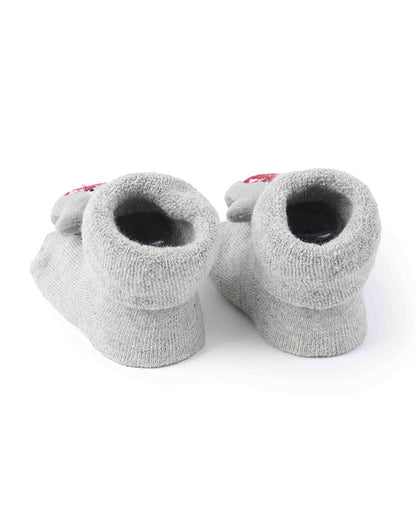 Kicks & Crawl Navy Blue & Grey Socks-Festive Cheer-Cotton & Polyester-Pack of 2-For Infants