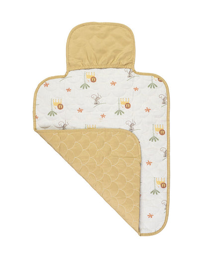 Kicks & Crawl Foldable Diaper Changing Mat-With Soft Quilted Design-Friendly Animal