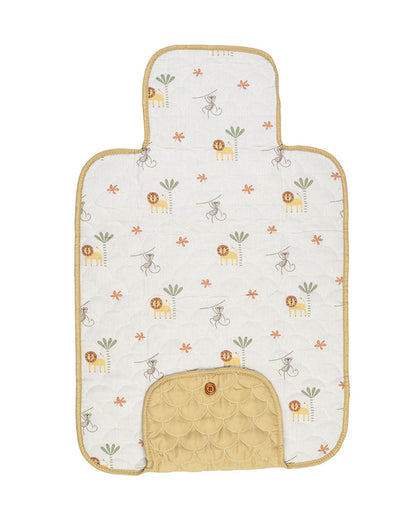 Kicks & Crawl Foldable Diaper Changing Mat-With Soft Quilted Design-Friendly Animal
