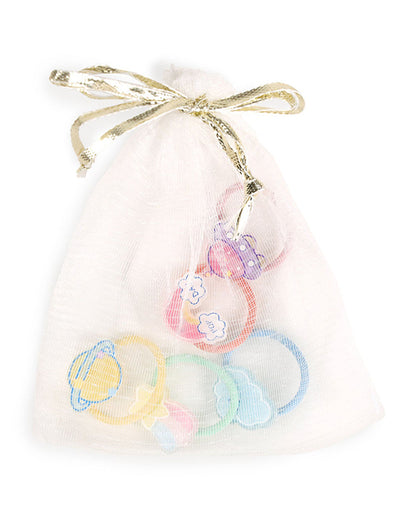 Kicks & Crawl Multicolor Rubber Bands-Galaxy Loops-Rubber-Pack of 5-For Infants