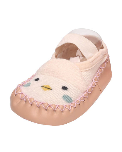 Kicks & Crawl Peach Pre-Walker Booties-Happy Feet-Cotton & Polyester-For Infants
