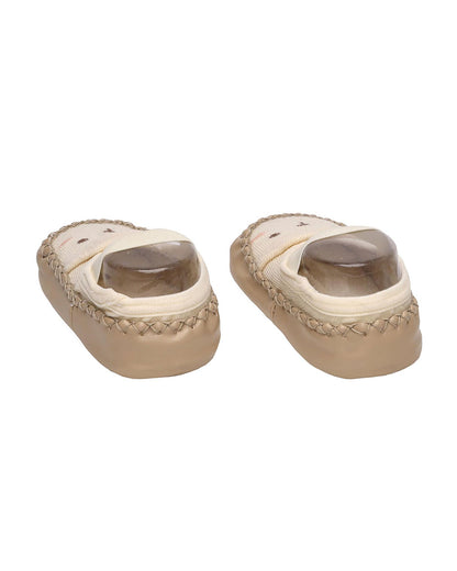 Kicks & Crawl Peach Pre-Walker Booties-Happy Feet-Cotton & Polyester-For Infants