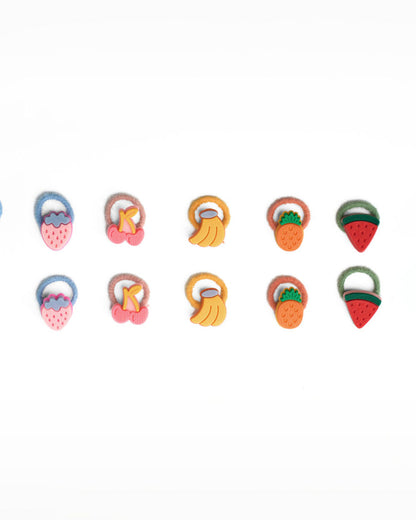 Kicks & Crawl Multicolor Rubberbands-Juicy Loops-Rubber-Pack of 10-For Infants