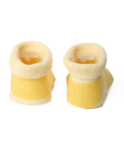 Kicks & Crawl Orange & Yellow Socks-Mice & Meow-Cotton & Polyester-Pack of 2-For Infants