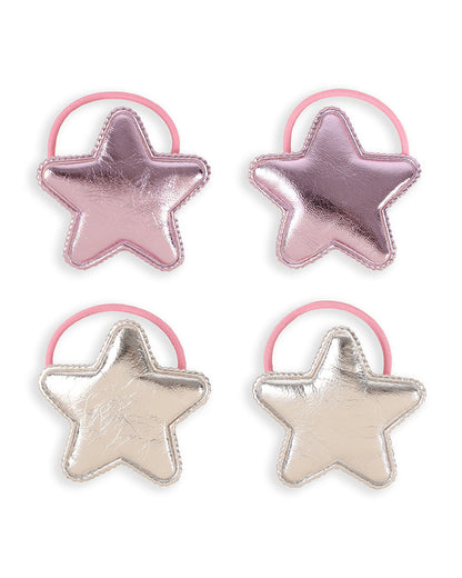 Kicks & Crawl Pastel Pink Rubber Bands-Mystic Stars-Rubber-Pack of 4-For Infants