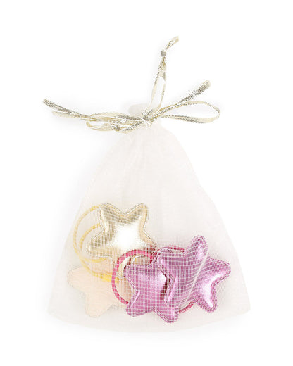 Kicks & Crawl Pastel Pink Rubber Bands-Mystic Stars-Rubber-Pack of 4-For Infants