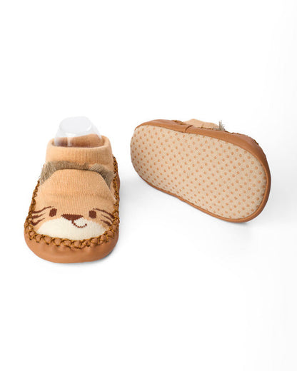 Kicks & Crawl Multicolor Pre-Walker Booties-Paw Leaf-Cotton-Pack of 2-For Infants