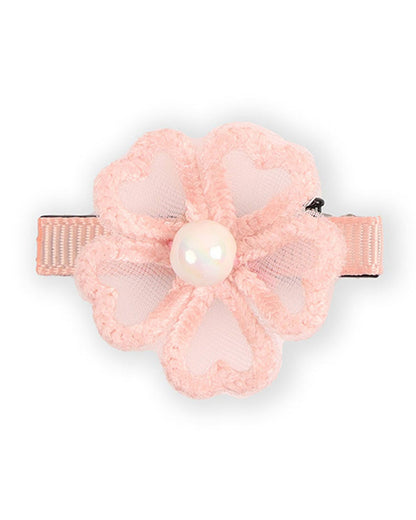 Kicks & Crawl Peach Hair Clips-Pearl-Metal-Pack of 4-For Infants