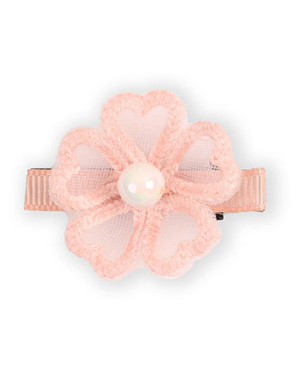 Kicks & Crawl Peach Hair Clips-Pearl-Metal-Pack of 4-For Infants