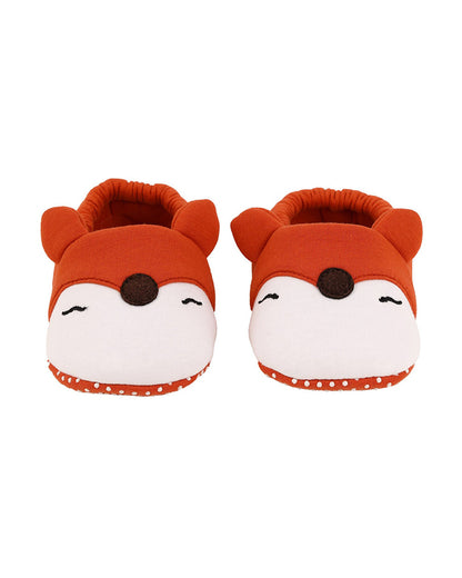 Kicks & Crawl Crimson Red Pre-Walker Booties-Foxy-Cotton & Polyester-For Infants