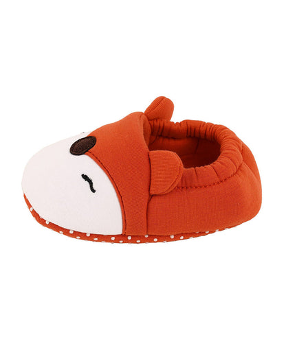 Kicks & Crawl Crimson Red Pre-Walker Booties-Foxy-Cotton & Polyester-For Infants