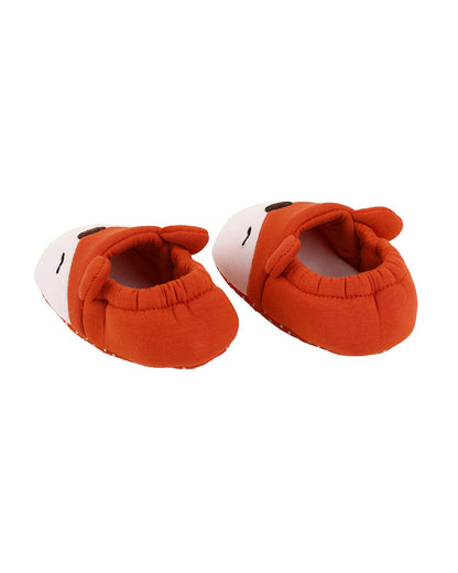 Kicks & Crawl Crimson Red Pre-Walker Booties-Foxy-Cotton & Polyester-For Infants