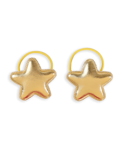 Kicks & Crawl Pink & Gold Rubber Bands-Shimmer Starry-Rubber-Pack of 4-For Infants