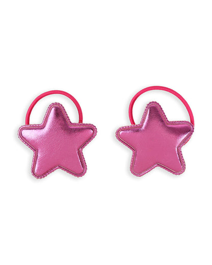 Kicks & Crawl Pink & Gold Rubber Bands-Shimmer Starry-Rubber-Pack of 4-For Infants