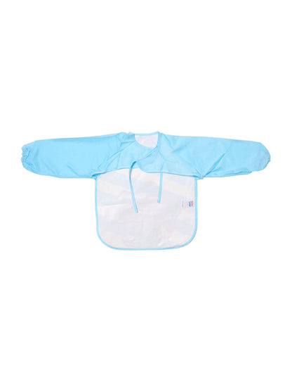 Kicks & Crawl Snuggly Ears Full Sleeve Bibs-Pack of 2 -Velcro Closure with Food Catching Pouch - 0M to 24M