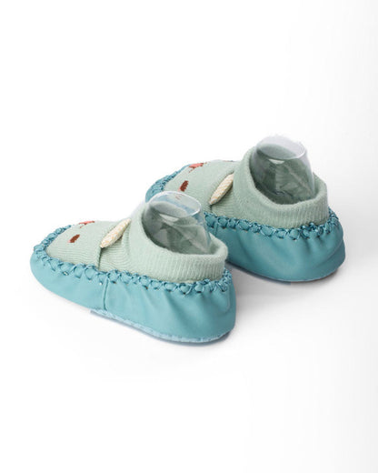 Kicks & Crawl Multicolor Pre-Walker Booties-Soft Tails & Ears-Pack of 2-For Infants