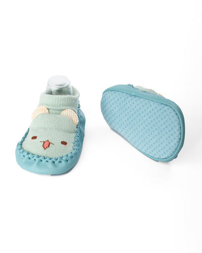 Kicks & Crawl Multicolor Pre-Walker Booties-Soft Tails & Ears-Pack of 2-For Infants