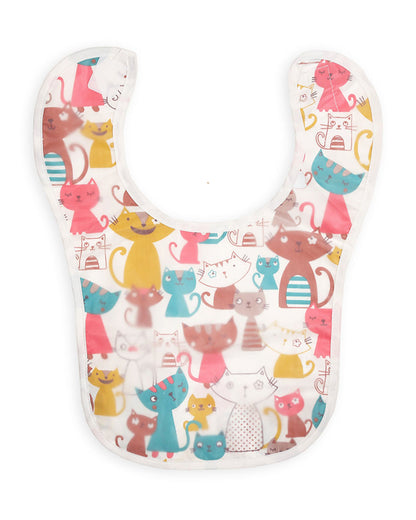 Kicks & Crawl Splash Splash Baby Reusable Plastic Bib-Pack of 3 -Velcro Closure with Food Catching Pouch -For Infants