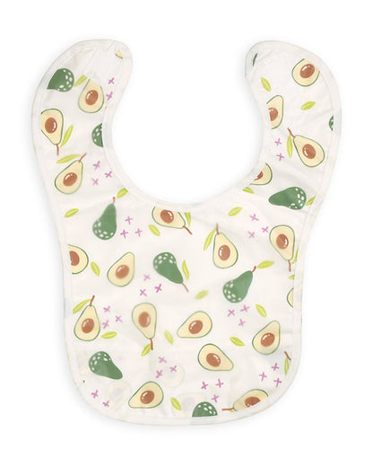 Kicks & Crawl Splash Splash Baby Reusable Plastic Bib-Pack of 3 -Velcro Closure with Food Catching Pouch -For Infants