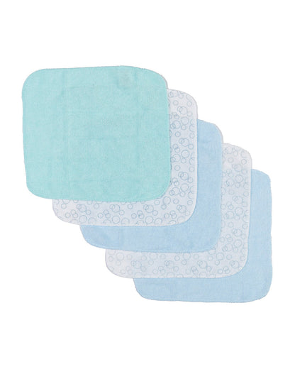 Kicks & Crawl Hooded Baby Bath Towel Set-With 5 Wash Cloths-Cotton-Tidy Trunks