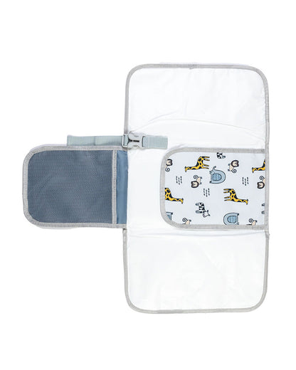 Kicks & Crawl Foldable Diaper Changing Mat-With Soft Quilted Design-Tiny Tails