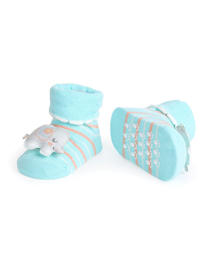 Kicks & Crawl Multicolor Socks-Trunk & Tails-Cotton & Polyester-Pack of 2-For Infants