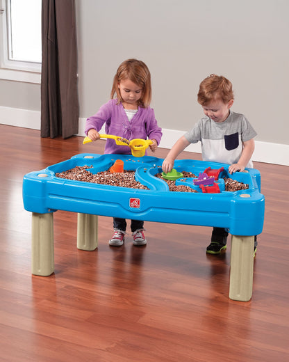 Step2 Cascading Cove Sand & Water Activity Centre & Table-Dual Sided Play With Umbrella-Promotes Sensory Skills-18M+
