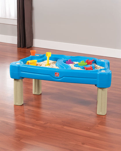Step2 Cascading Cove Sand & Water Activity Centre & Table-Dual Sided Play With Umbrella-Promotes Sensory Skills-18M+