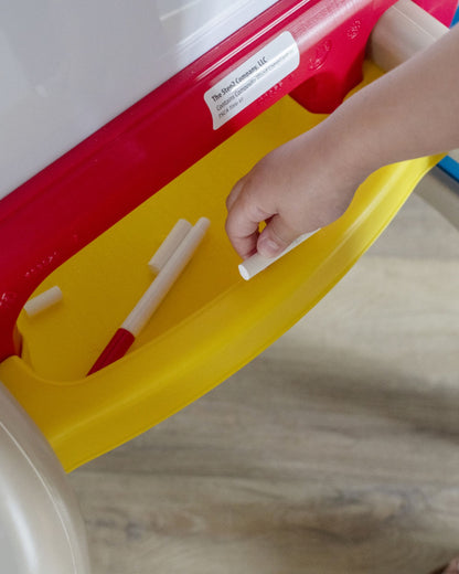 Step2 All Around Easel Board-Art & Craft Kit-Double‑Sided Easel Includes 94‑Piece Foam Magnet Kit-36M+