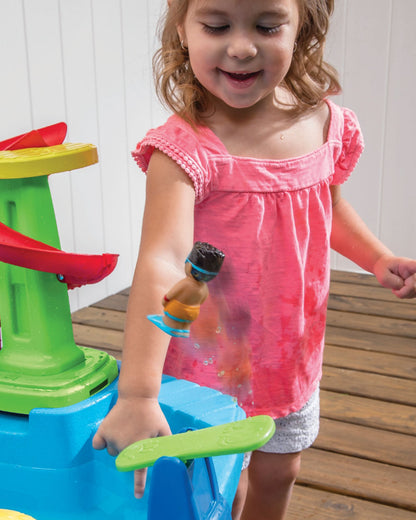 Step2 Fiesta Cruise Sand & Water Activity Centre & Table-Boat Themed Dual Play Zones-Promotes Sensory Play-24M+